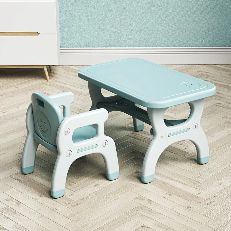 Children's Learning Combination of Paintings Painting Table Plastic Table Kindergarten Thickened Table and Chair Set Baby