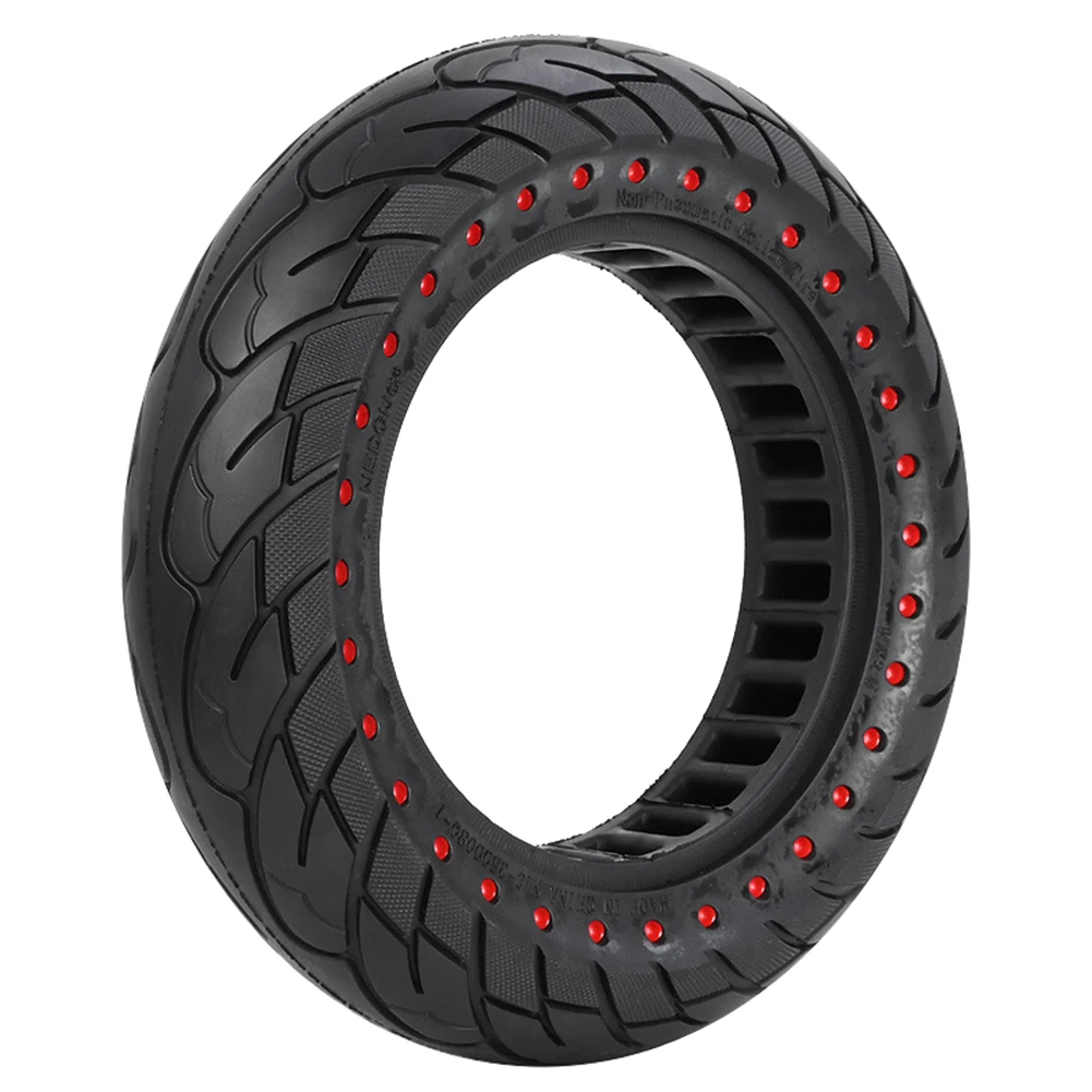 Electric Scooter 10X2.5 Inch Rubber Tyre Puncture Proof Honeycomb Solid Tire for MAX G30 Red