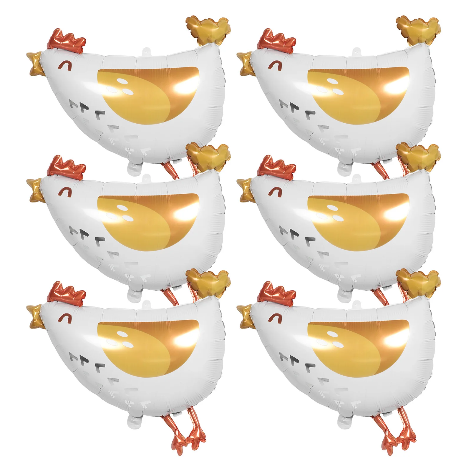 

6Pcs Chicken Balloons Foil Aluminum Farm Animal Birthday Shower Party Decorations Chick Party Decorations