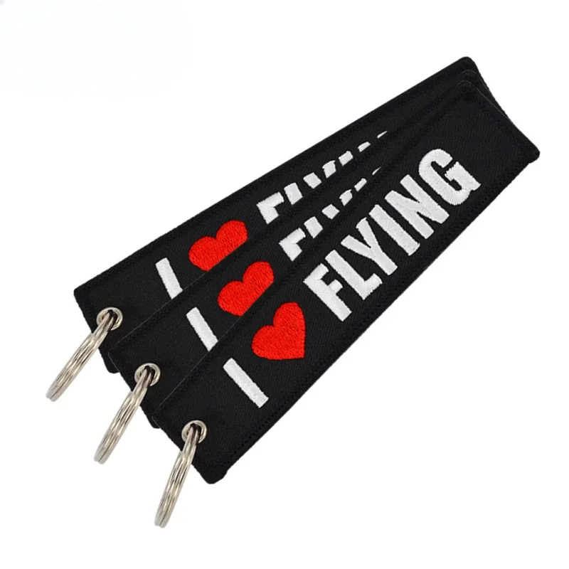 1PC Car Key Chain Embroidery Aviation Gifts Keyring Key Tag Holder for Motorcycles Keychain Auto Accessories