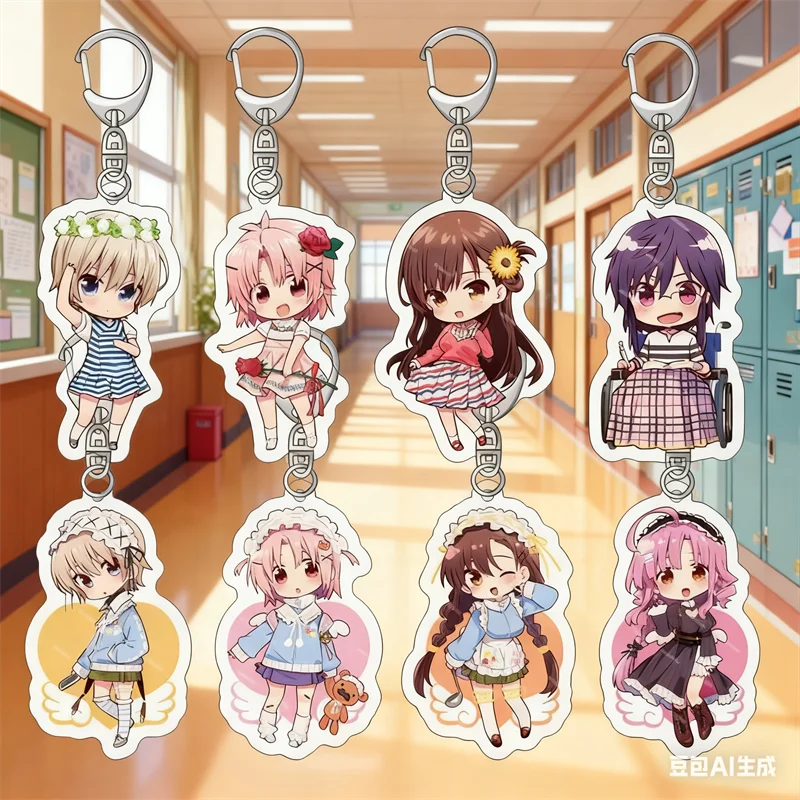 yuki-takeya-kurumi-ebisuzawa-yuuri-wakasa-Акриловая-фигурка-брелок-Аниме-school-live-Периферийные-подарки-Мультяшный-кулон-6см