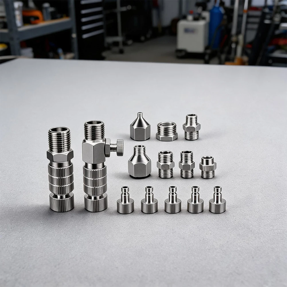 14Pcs Airbrush Adapter Kit Quick Release For Iwata Master Pointzero Sparmax Grex Air Compressor Hose Connector Tool