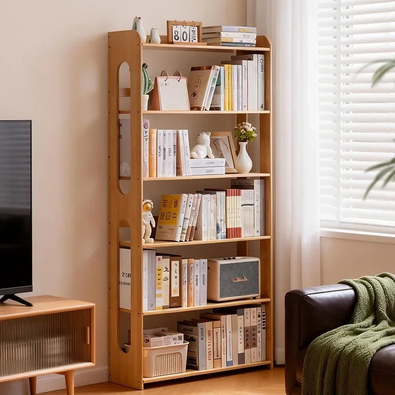Simple bookshelf shelf multi-functional household floor-to-ceiling simple bookcase multi-layer living room study cabinet