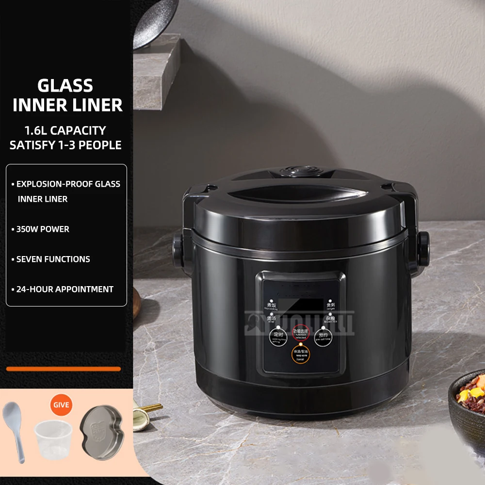 1.6L Rice Cooker Low Sugar Fully Automatic Glass Liner Arrocera Mini Multicooker