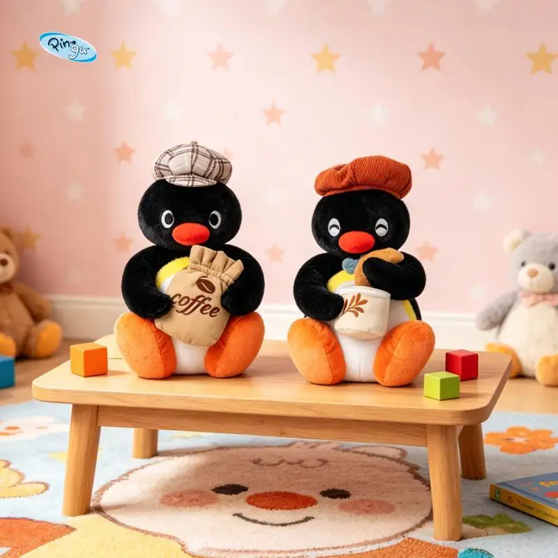 Authentic Youmai 30Cm Pingu Special Brew Coffee Series Sofa Decoration Plush Ornament Cuddle Companion Doll Decorative Gift