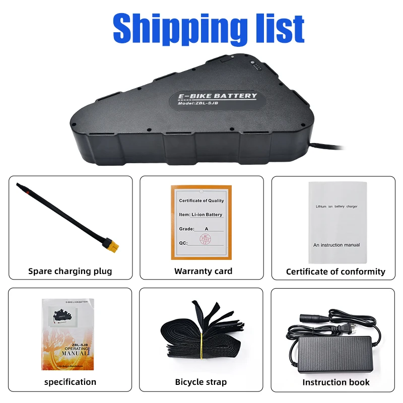 52V 28Ah Triangle Ebike Battery Pack 36V 48V 25.6Ah 60V Downtube Triangle Lithium ion Batteries Mountain Bike - Image 5