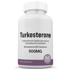 Turkesterone Supplement 500 Mg (60 Capsules) - Endurance, Power, Athletic Performance & Muscle Mass - Non-GMO Capsules