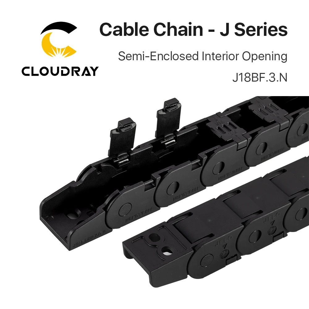 Cloudray 1m Cable Chain Semi-Enclosed Interior Opening 18x18 18x25 18x37 18x50 Drag Plastic Towline Transmission