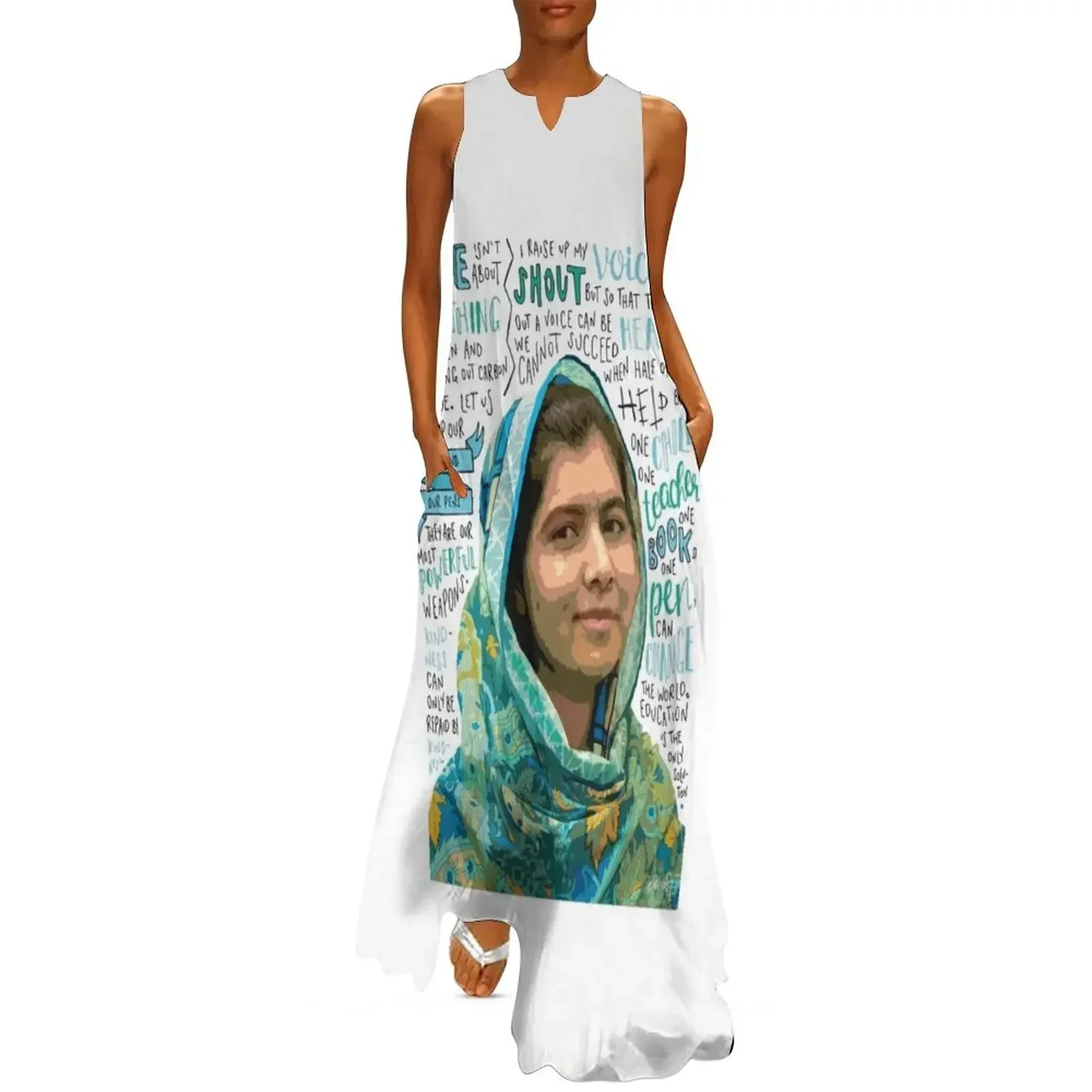 

Malala Yousafzai Long Dress cocktail dresses summer dress daily Women's summer dress