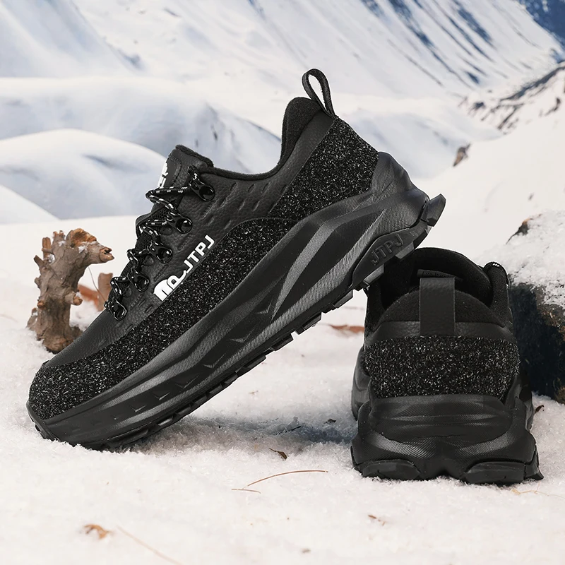 

Мужская спортивная обувь, зимняя теплая и морозостойкая обувь на флисовой подкладке, подходит для холодной погоды, снега и льда — идеально подходит для дома, прогулок, зимних видов спорта, обувь, предназначенная для низкотемпературной среды