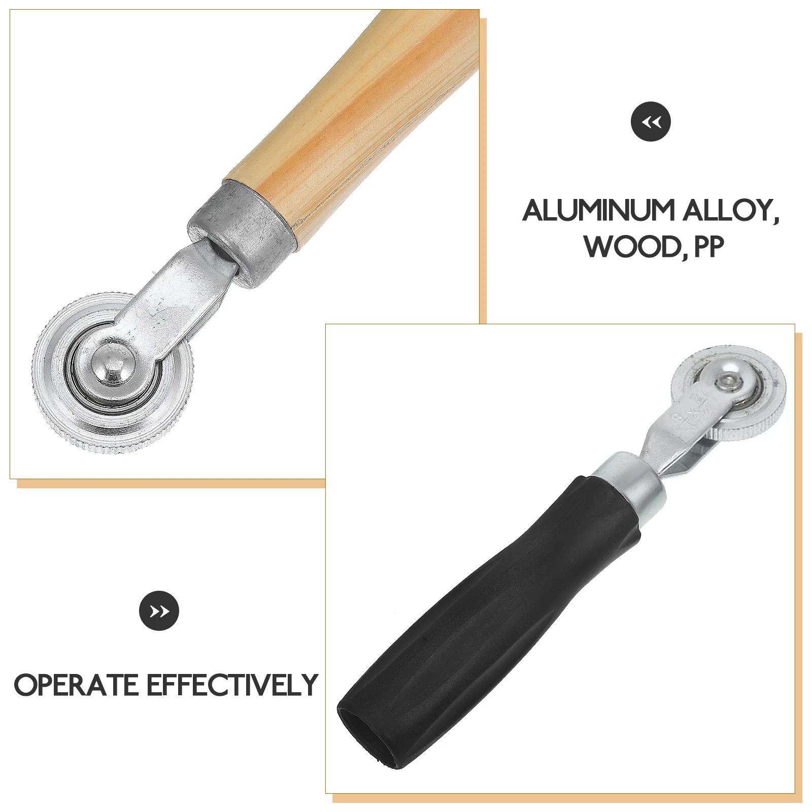 

2 Pcs Replacing Tire Repair Roller Tool Patch Tools Scroll Wheel Wooden Patches
