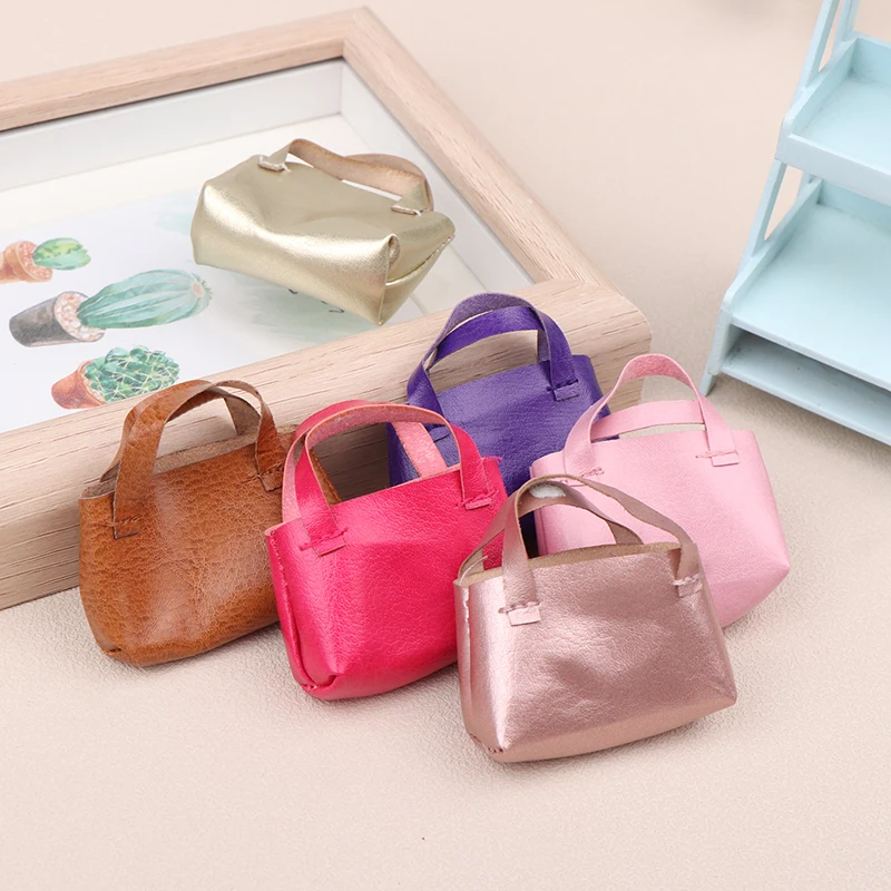 Cute Mini Simulated Leather Bag Handbag Miniature Doll Bag Toys Decor Kids Gifts