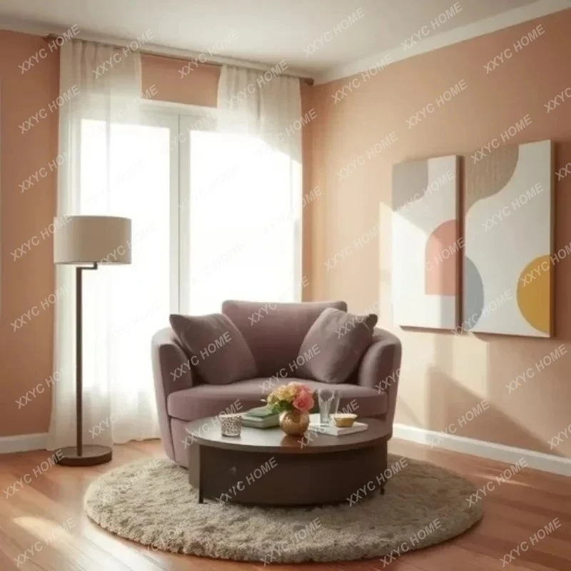 Y Living Room, Sofa Flannel, Tatami Bedroom, Single Sofa Chair Round, Leisure Hotel
