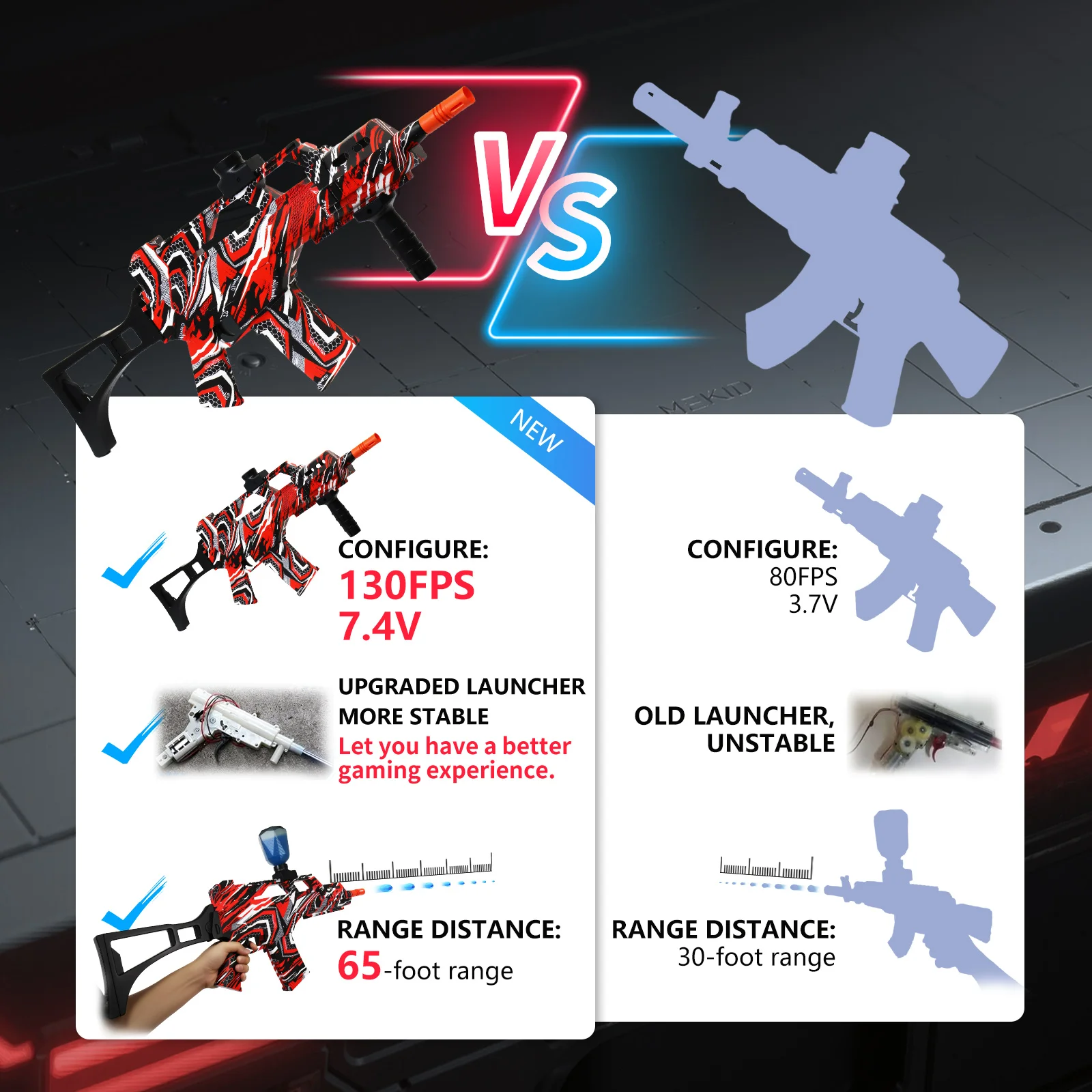 ปืนเจลไฟฟ้า, แว่นตาและโหมดคู่, ของเล่นเป็นมิตรกับสิ่งแวดล้อมสำหรับการต่อสู้เป็นทีม (อายุ 14 ปีขึ้นไป)