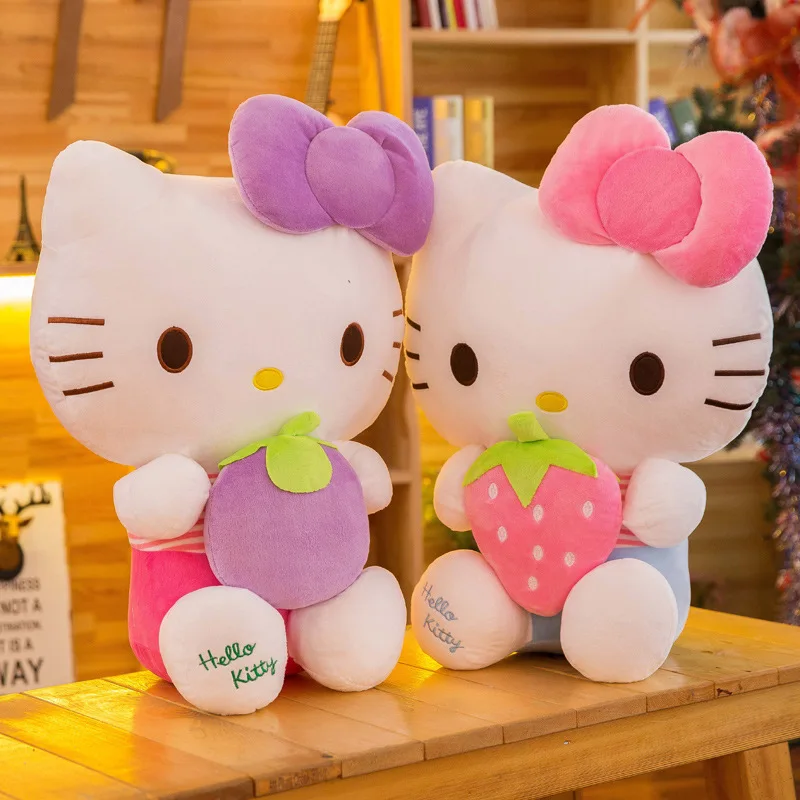 Sanrio-peluches Kawaii de Hello Kitty para niños, juguetes de peluche de animales, almohada, decoración del hogar, regalos de cumpleaños, nuevo