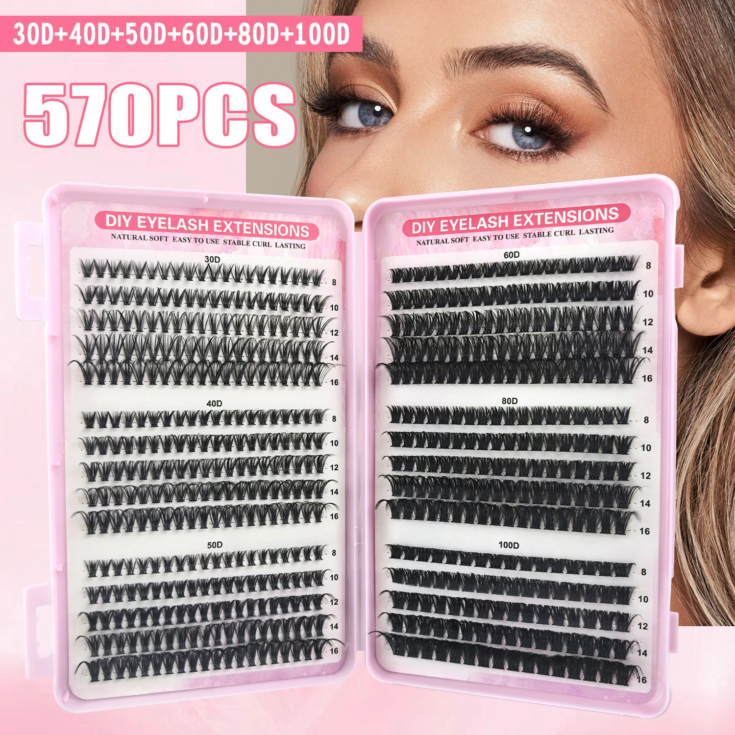 

New eyelash book set source factory pro large capacity tweezers natural hot melt hair false eyelashes