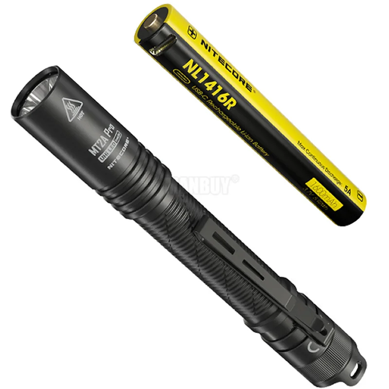 Original Nitecore MT2A-PRO 1000LM UHi LED Multi-Task Waterproof Flashlight Torches Outdoor + NL1416R Type-C Rechargeable Battery