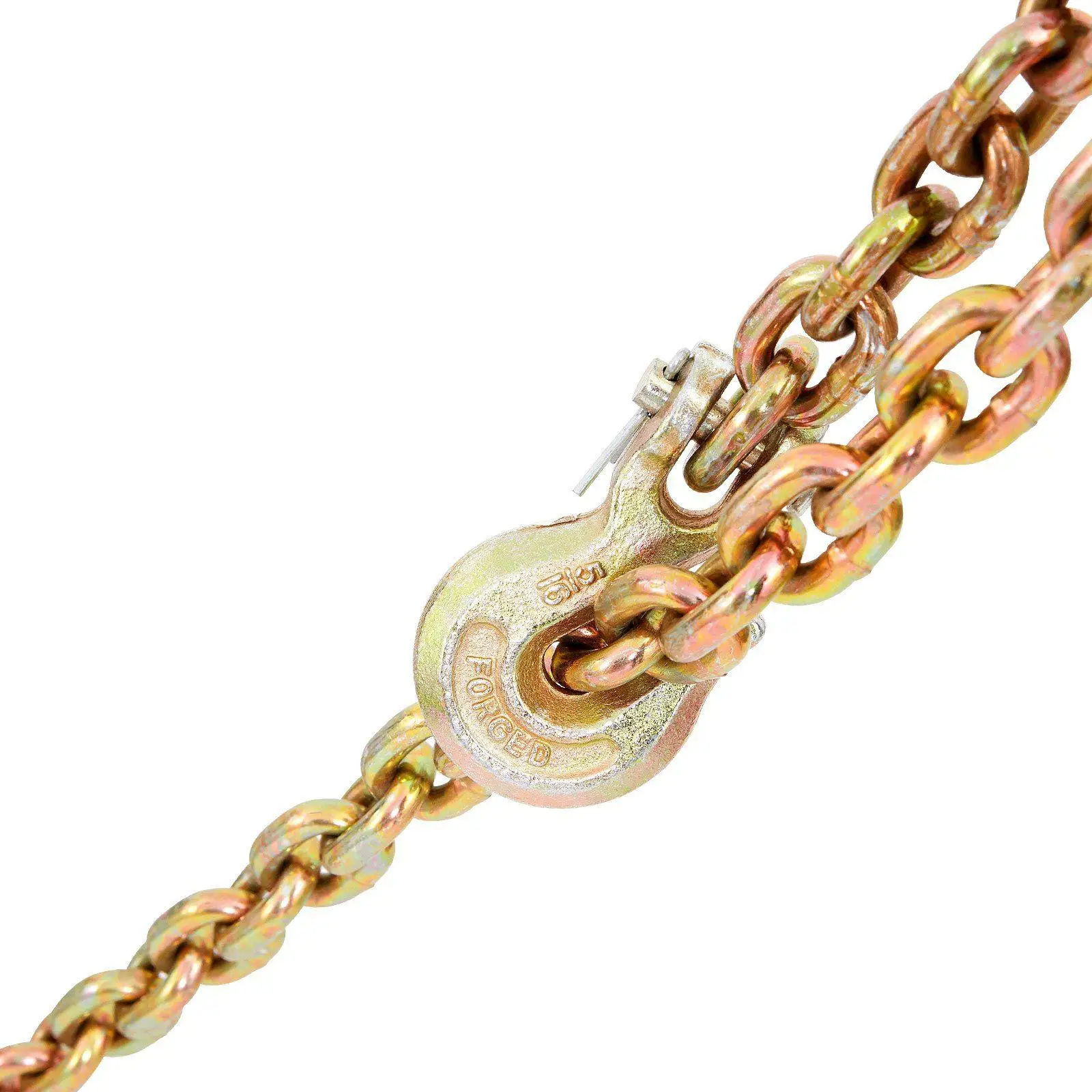 

Heavy Duty G80 Chain 5/16in x 20ft 4900lb WLL Galvanized Steel with Grab Hooks
