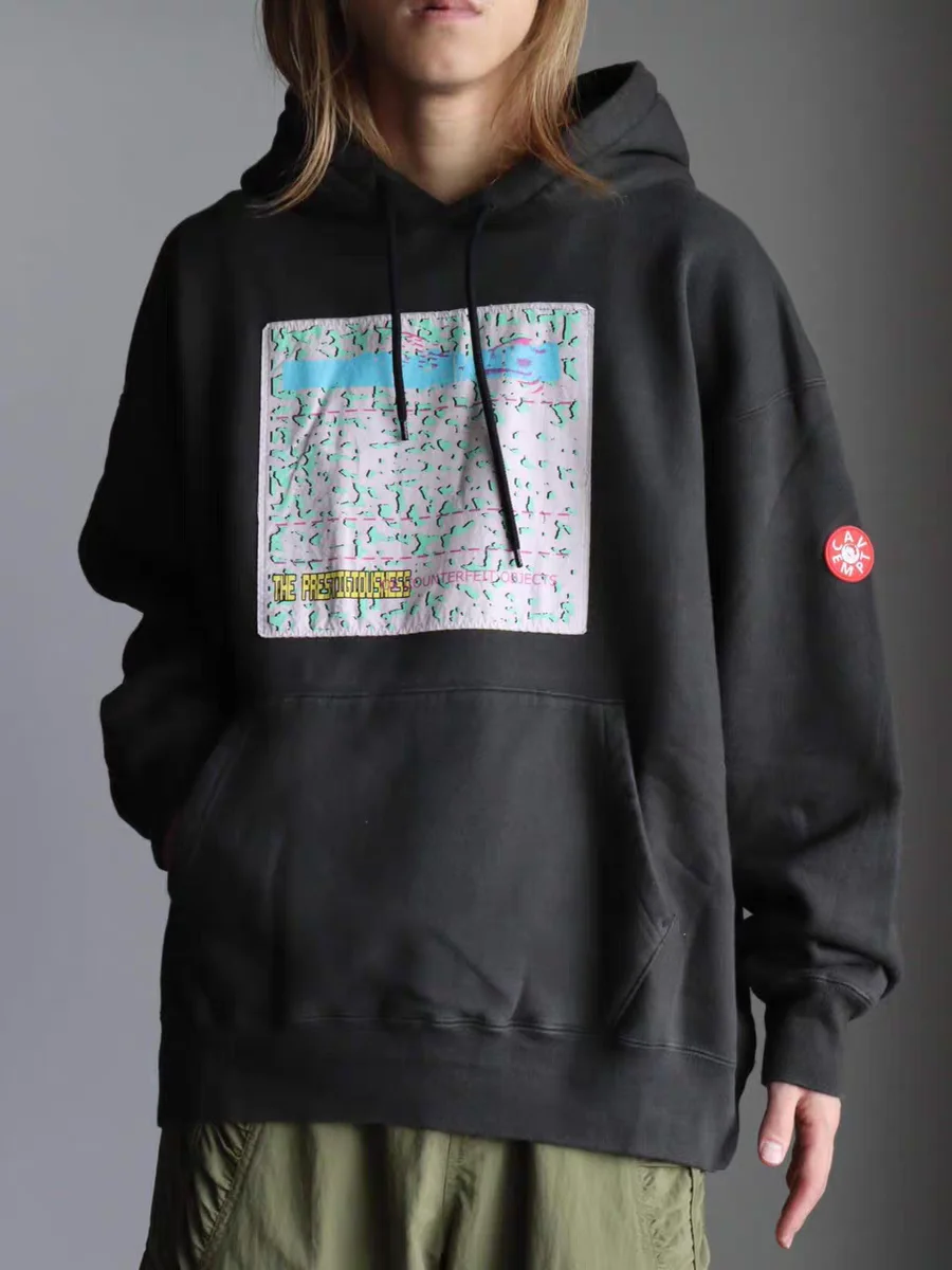 

Cavempt Heavyweight Hoodie Men's Loose Pure Cotton Printed Couple's Top Autumn Winter Warm Loop Outerwear Women's Casual roun...