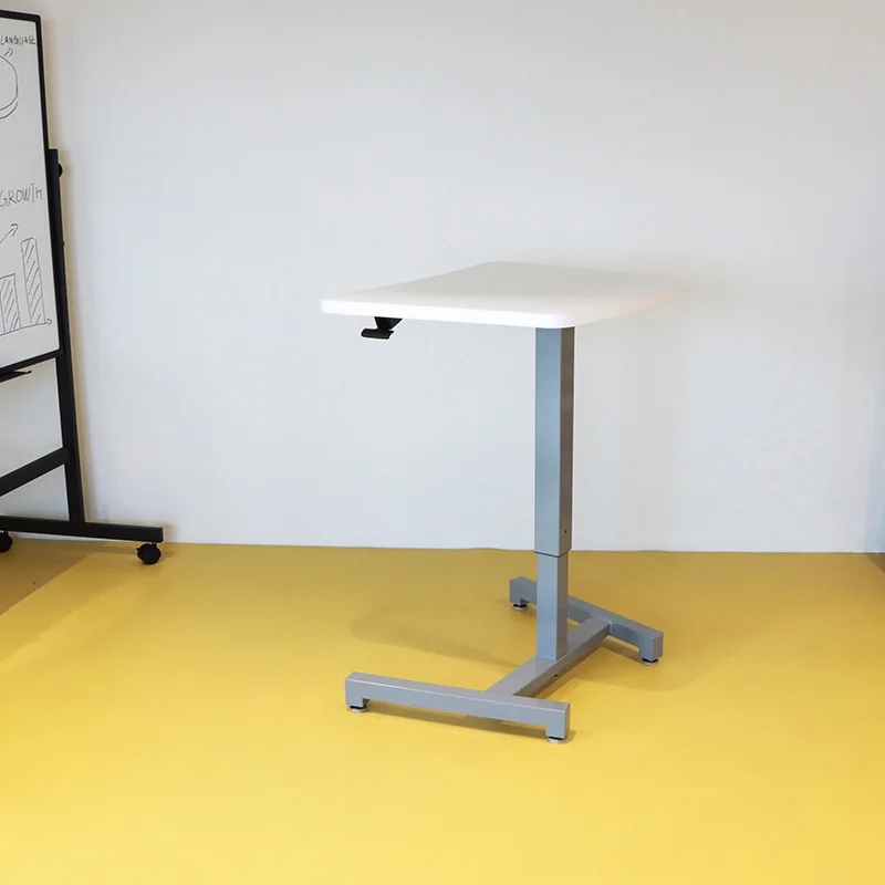 التصميم الحديث مكتب متنقل فوق السرير طاولة كمبيوتر محمول عربة الكمبيوتر عجلات قابلة للقفل ارتفاع الربيع الغاز قابل للتعديل الجلوس على الوقوف مكتب #4