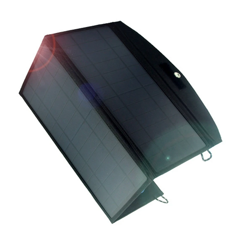 A42I-5V 28W Foldable Solar Panel Charger USB Output Fast Solar Charging Mobile Phones Power Bank Waterproof Solar Panel