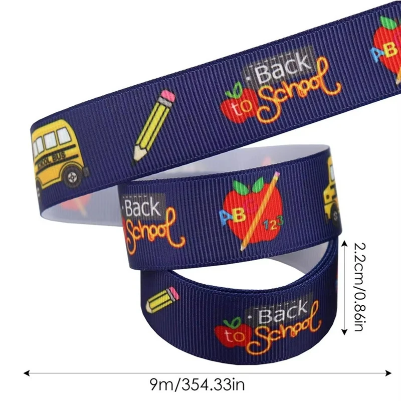 Abkp-fita com tema de professor escolar, fita decorativa de arco, caixa de acessórios de buquê de streamer para aniversário e casamento