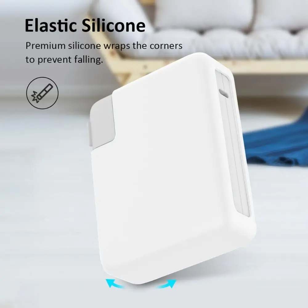 Capa adaptadora de carregador anti-queda USB-C silicone adaptador de energia capa à prova de choque resistente ao desgaste capa protetora para macbook pro 140w