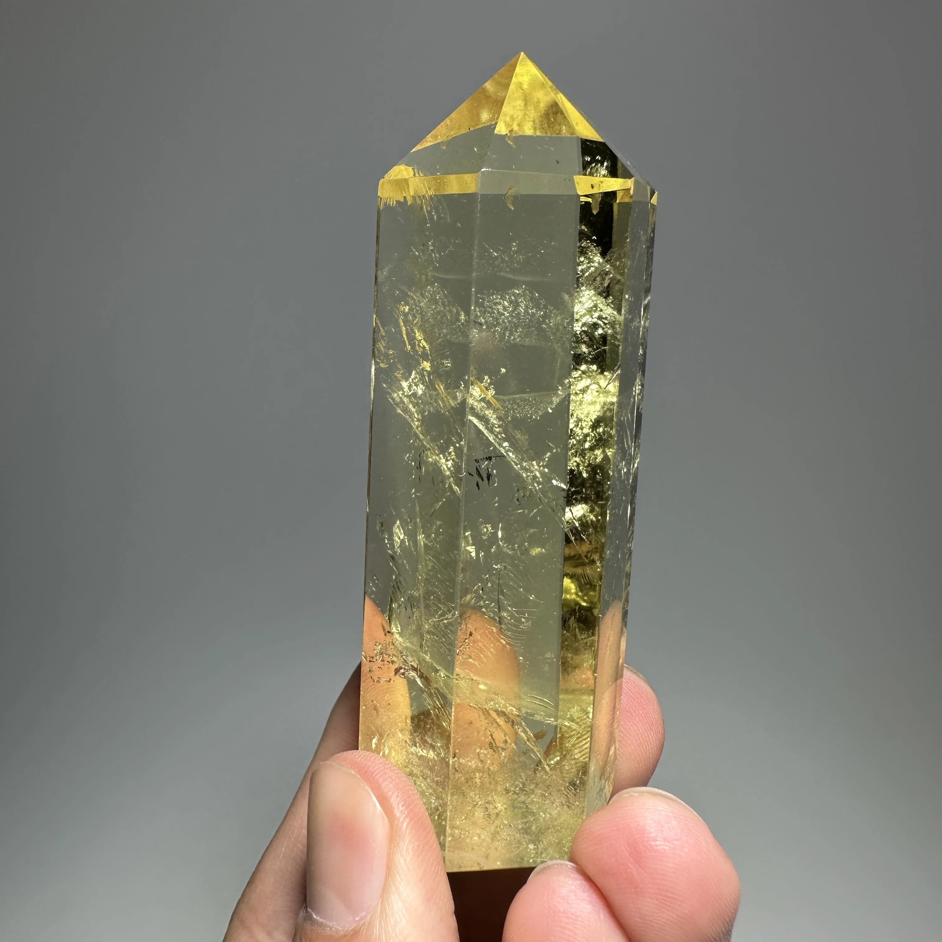 Natural Yellow Citrine Quartz Crystal Point Tower Hexagonal Obelisk Wand Energy Healing Stone Mineral Specimen Home Decoration