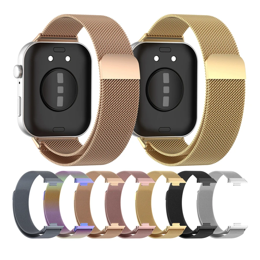 Image of Magnetisches Milanese-Armband für Huawei Watch Fit 3/4/4Pro/5/5Pro Armband für Huawei Fit 3 4 5 Pro Edelstahl-Gürtel