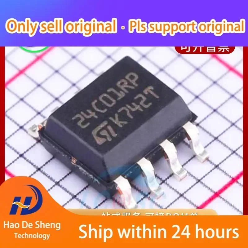 

10 шт./лот M24C01-RMN6TP EEPROM логотип 24C01RP SOP8 новый оригинальный аккумулятор на складе