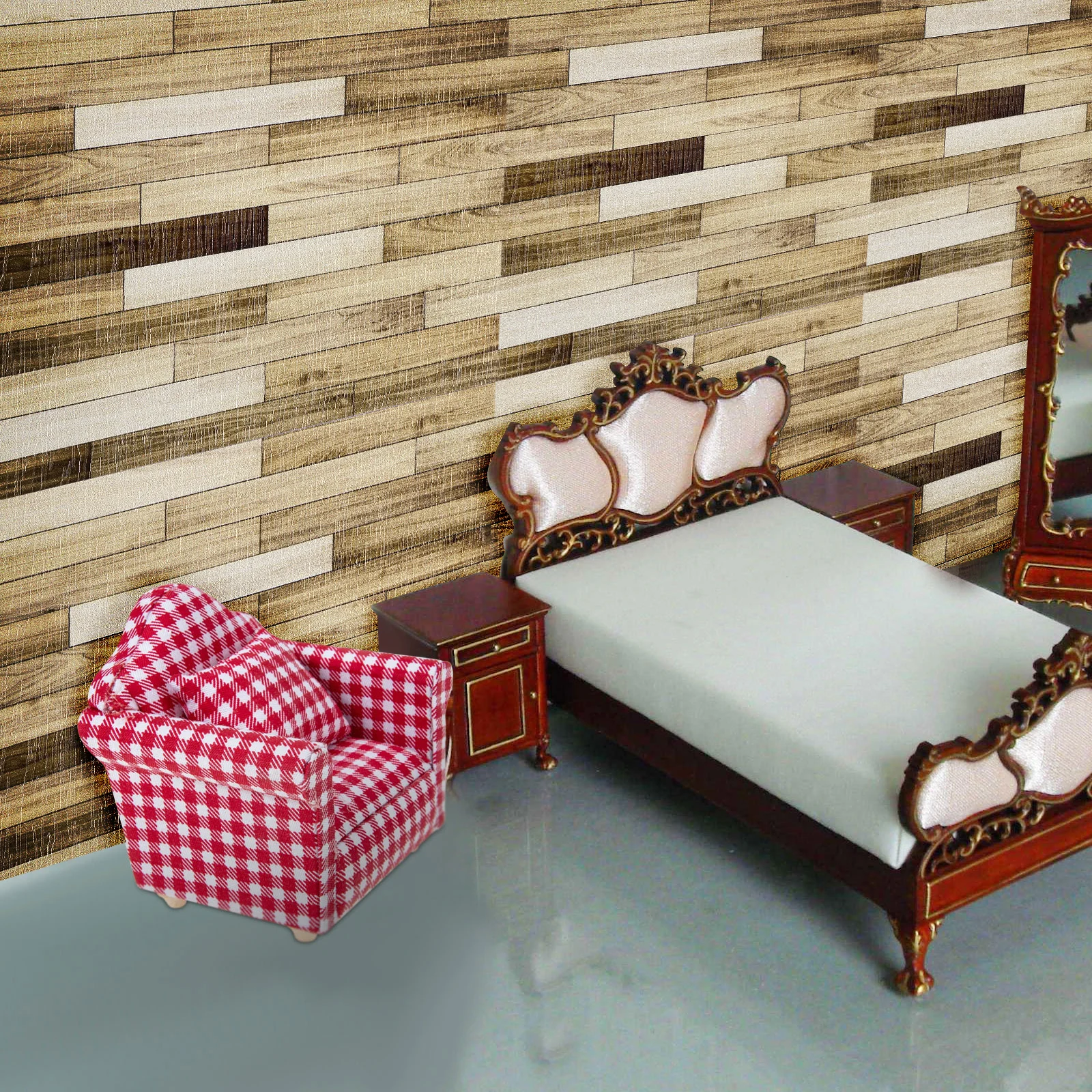 

40pcs Wood Grain Tiles Self Adhesive Floor Stickers Peel Stick Vinyl Tiles for Bathroom Bedroom Trendy Modern Decor Easy
