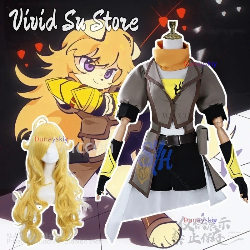 

Аниме RWBY Косплей Ян Сяо Длинный Костюм Сексуальная Куртка Желтый Черный Y2K Нарукавник Пустыня Панк Лолита Хэллоуин Вечеринка Индивидуальные