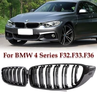 Parachoques delantero riñón negro brillante carbono cromo parrilla M Color parrilla para BMW 4 Series Gran F32 F33 F36 F80 F82 2013-2020