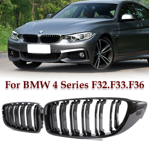 Parachoques delantero riñón negro brillante carbono cromo parrilla M Color parrilla para BMW 4 Series Gran F32 F33 F36 F80 F82 2013-2020
