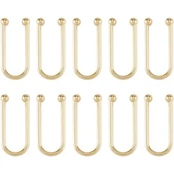 10Pcs Alloy Bikini Clips Golden U Shape Ring Buckle Linker Bikini Buckles Metal Bra Connector for Swimwear Front Clasp Garment