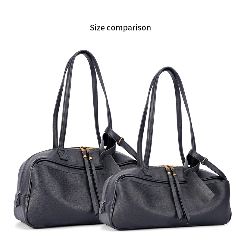 

Женская сумка-тоут из натуральной кожи, большая вместительная сумка через плечо из воловьей кожи, дизайнерская люксовая сумка, женская сумка-боулинг, сумка на плечо