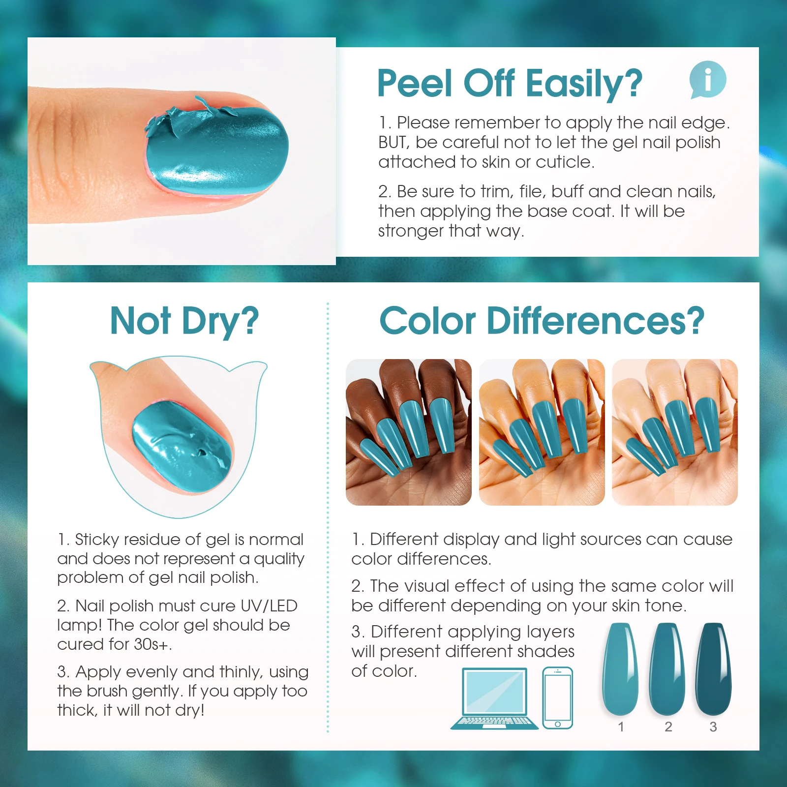 روزاليند UV/LED جيل للأظافر طلاء الأظافر 23 قطعة ماتي أعلى تأثير الهجين نقع قبالة شبه دائمة طويلة الأمد هلام الورنيش مسمار الفن