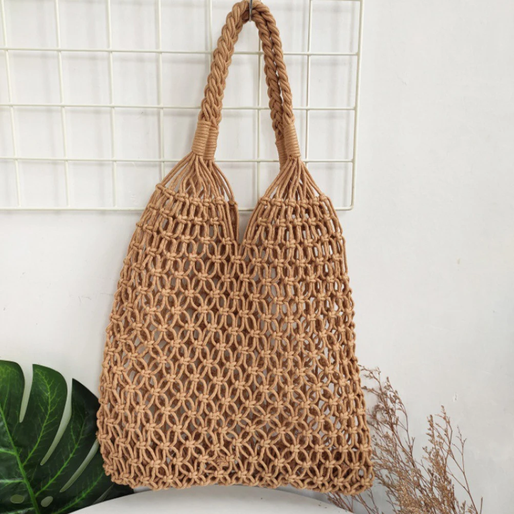 

Tote Bag Shoulder Shopping Praktische Strandtasche Beach Handbags for Women Casual Light Brown Aesthetic