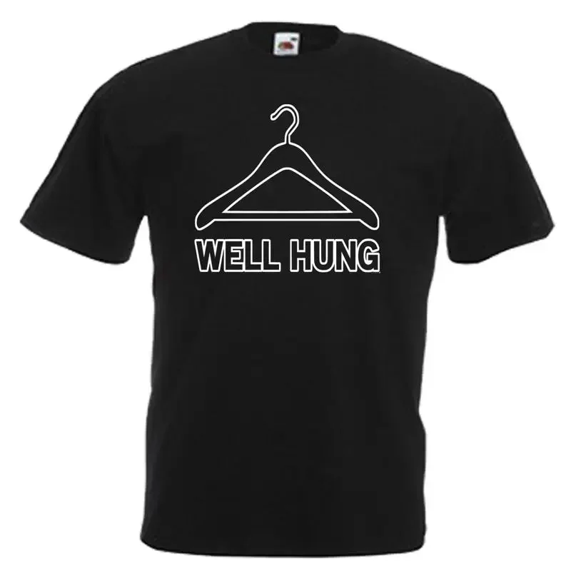 Well Hung Rude Funny Mens T Shirt 12 Colours Size S 3XL