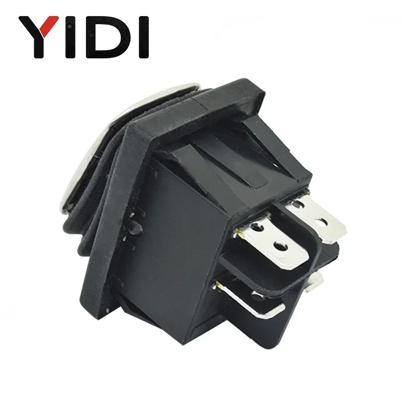 واجب ثقيل مقاوم للماء الروك التبديل ، مضيئة الإغلاق ، على ، قبالة ، الأحمر ، الأخضر ، الأزرق ، الضوء الأصفر ، KCD4-201 ، 12 فولت ، 220 فولت ، 16A ، 250VAC