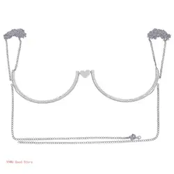 Sexy for Rhinestone Chest Bracket Bra Chains For Women Underwear Body Jewelry Crystal Body Chain Bra For Women