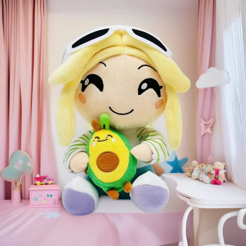 

Avocado Plush Doll Cute Soft Kawaii Stuffed Toy For Kids Teens Girls Cozy Nursery Bedroom Decor Birthday Christmas Adorable Gift