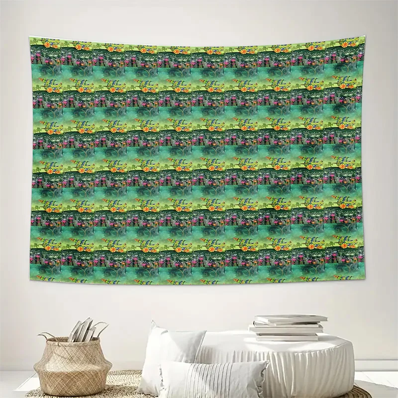 Boho Tapestry Wall Hanging Nature Forest Landscape Aesthetic Room Decor Tribal Wall Art Hippie Home Decor Large Wall Hanging Dor