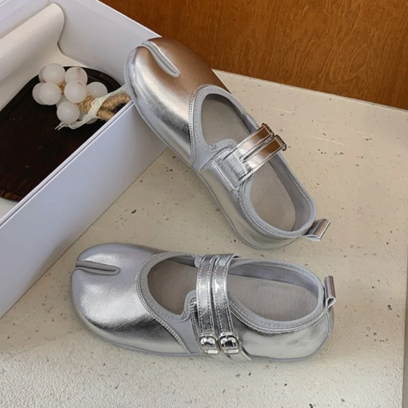 French Cross Split Toe Mary Jane Single Shoes Women's 2026 Spring and Summer New Versatile Casual Flats