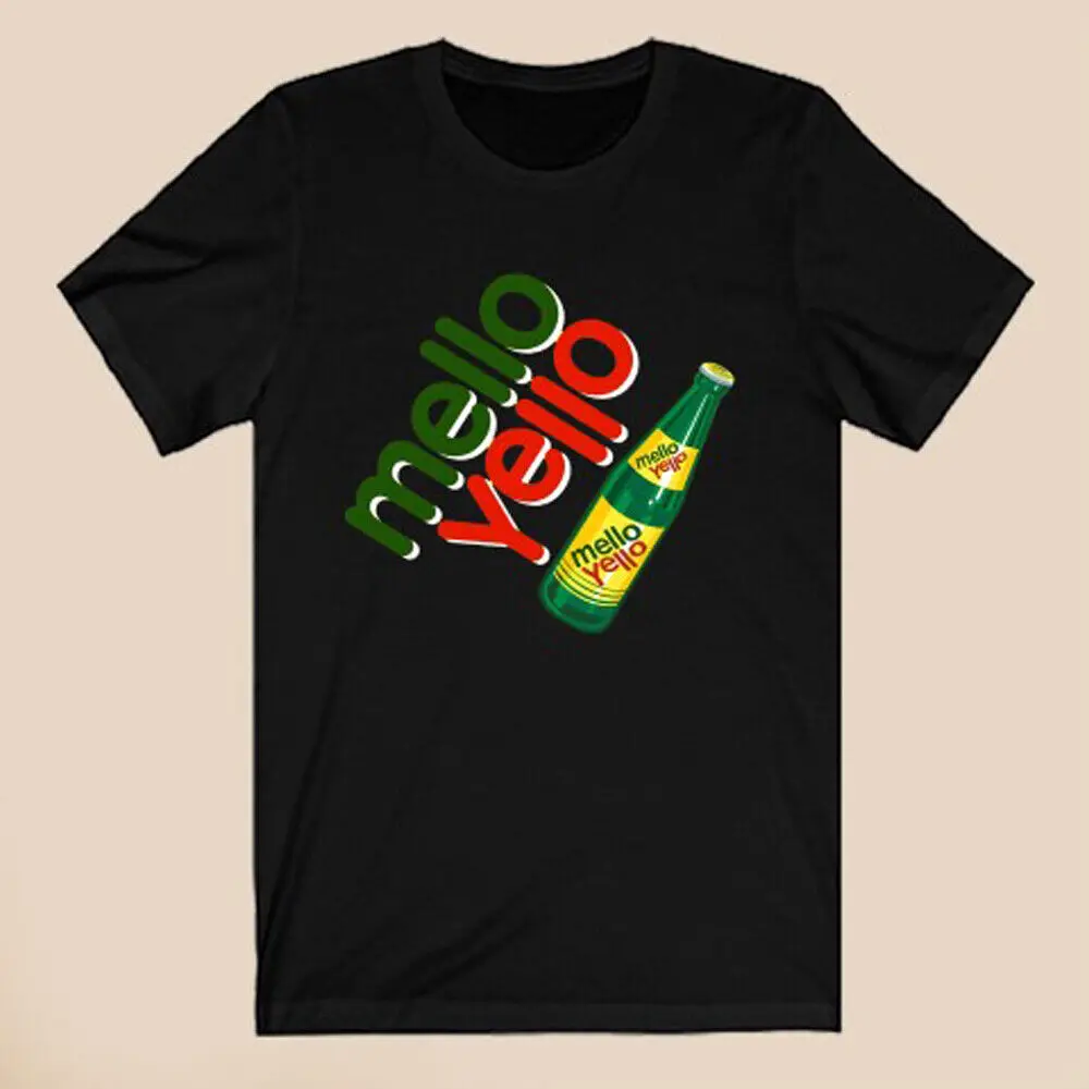 Enjoy Mello Yello Drink Men's Black T-Shirt Size S-3XL