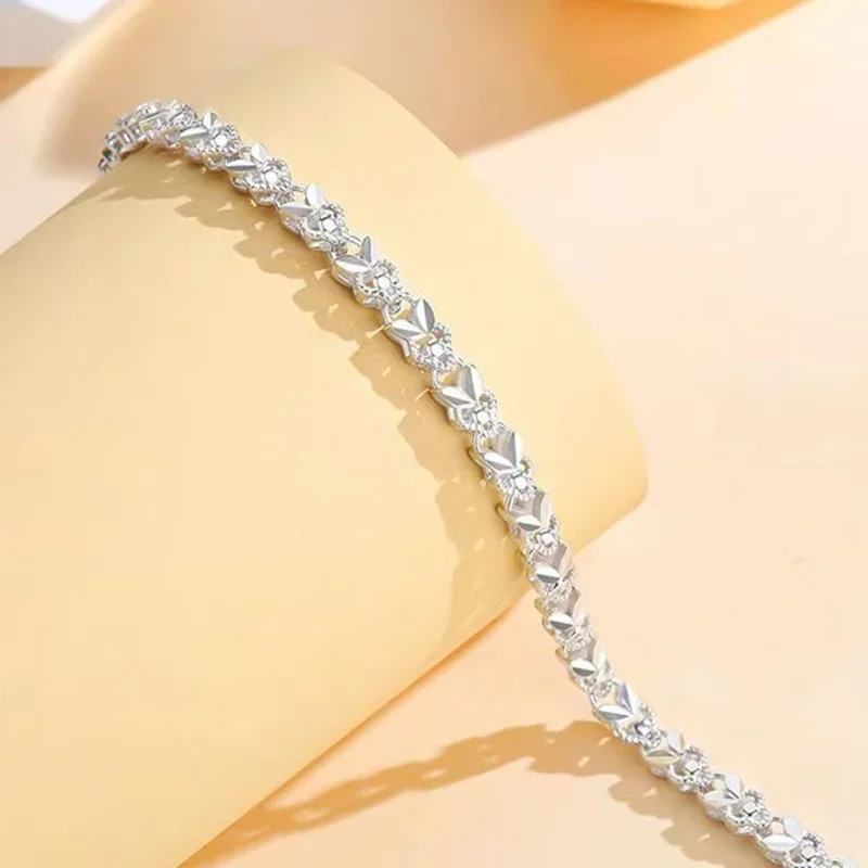 Heißes Neues 925 Sterling Silber Kettenarmband mit Kreativem Hasen-Design für Damen und Herren, Schmuck, Hochzeitsaccessoires, Urlaubsgeschenke