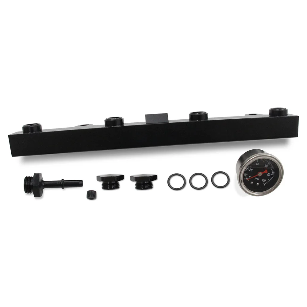 Aluminum Fuel Rail High Flow Fuel Rail For Engine Optimization Optimizes Fuel Management Simple Construction 0-100psi Display