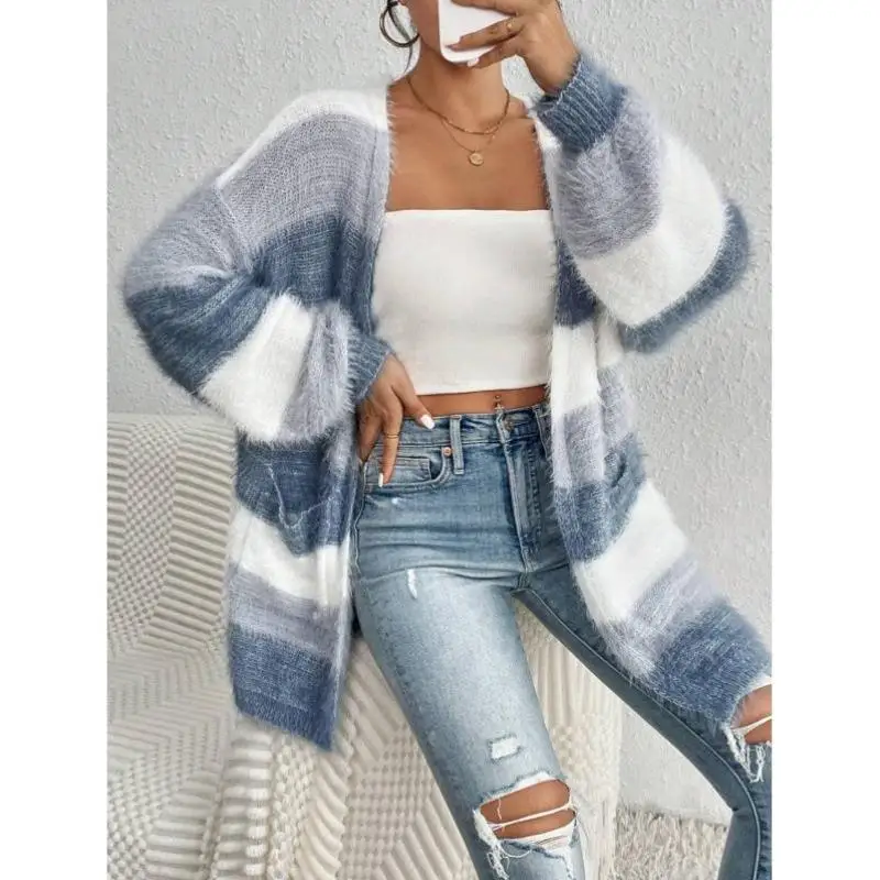 Nowa długa dzianinowa narzutka P 499 z odkrytymi ramionami, rozpinana z przodu, dla kobiet, Ci Walk Coolmax Fiber Nine Sve Collar