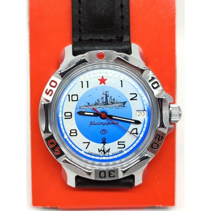 

Черное море Флот Командир Ручные механические военные часы Мужские водонепроницаемые светящиеся часы