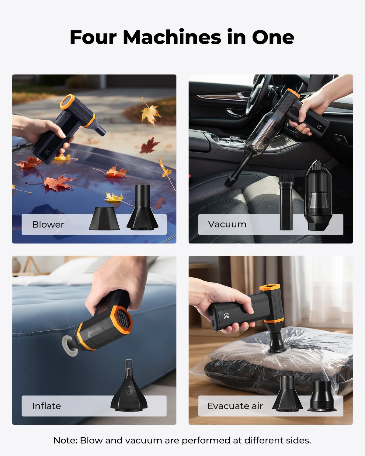 350000RPM Electric Air Duster LED Screen Vacuum Compressed 2-in-1 Air Blower&Suction Cleaner for Camera,PC,Laptop Keyboard Clean - Image 4